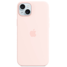 Apple iPhone 15 Plus Silicone Case with MagSafe Light Pink