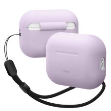 Elago Silicone Basic Case with Nylon Lanyard Lavender for Airpods Pro 2nd Gen