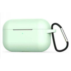 Чохол для навушників Blueo Liquid Silicone Case for Apple AirPods Pro with Carbine м'ятний
