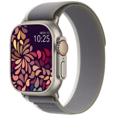 Apple Watch ULTRA 2 49mm Titanium Case with Green/Gray Trail Loop (S/M)