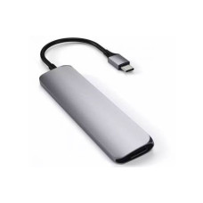 Хаб Satechi Aluminum Type-C Slim Multi-Port Adapter 4K V2 Сірий космос (ST-SCMA2M)