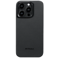 Pitaka MagEZ Case 4 Twill 600D for iPhone 15 Pro Max, Black/Grey