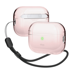 Elago Clear Case with Nylon Lanyard Lovely Pink for Airpods Pro 2nd Gen