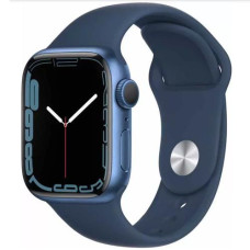 Apple Watch Series 7 41mm Blue Aluminum Case with Abyss Blue Sport Band