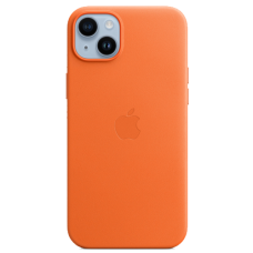 Apple iPhone 14 Plus Leather Case with MagSafe - Orange