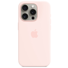 Apple iPhone 15 Pro Silicone Case with MagSafe Light Pink