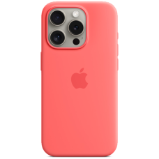 Apple iPhone 15 Pro Silicone Case with MagSafe Guava