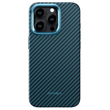 Pitaka MagEZ Case Pro 4 Twill 1500D for iPhone 15 Pro Max - Black/Blue