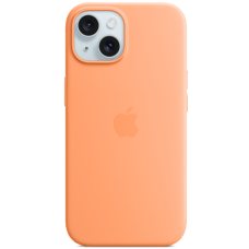 Apple iPhone 15 Silicone Case with MagSafe Orange Sorbet