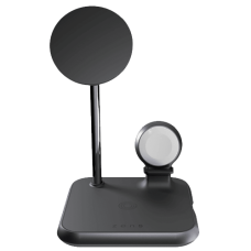 Zens 4-in-1 Magnetic Watch Aluminium Wireless Charger Black