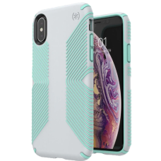 Speck Apple iPhone X Presidio Grip Dolphin, Grey/Aloe Green