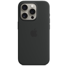 Apple iPhone 15 Pro Silicone Case with MagSafe Black