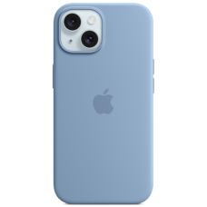 Apple iPhone 15 Silicone Case with MagSafe Winter Blue