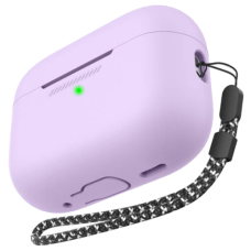 AhaStyle Silicone Case for AirPods Pro 2 with strap, Lavender