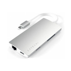 Перехідник Satechi Type-C Multi-Port Adapter 4K with Ethernet V2 Cріблястий (ST-TCMA2S)