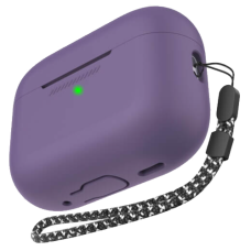 AhaStyle Silicone Case for AirPods Pro 2 with strap, Dark Purple