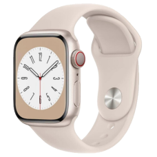 Apple Watch Series 8 GPS 41mm Starlight Aluminium Case with Starlight Sport Band 