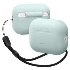 Elago Silicone Basic Case with Nylon Lanyard Mint for Airpods Pro 2nd Gen