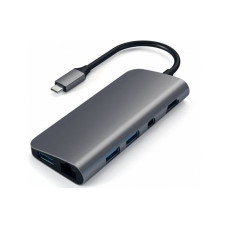 Перехідник Satechi Aluminum Type-C Multimedia Adapter Сірий космос (ST-TCMM8PAM)