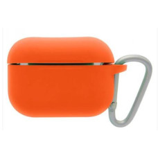 Чохол для навушників Blueo Liquid Silicone Case for Apple AirPods Pro with Carbine оранжевий