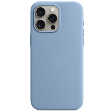iPhone 15 PRO MAX MagSafe Silicone Case original, Winter blue