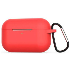 Чохол для навушників Blueo Liquid Silicone Case for Apple AirPods Pro with Carbine червоний