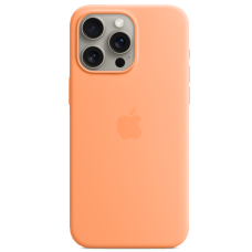 Apple iPhone 15 Pro Max Silicone Case with MagSafe Orange Sorbet