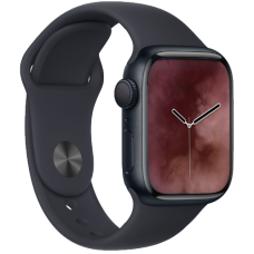 Apple Watch Series 9 41mm Midnight Aluminum Case with Midnight Sport Band - S/M