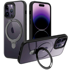FJ Gears AluCase with MagSafe Stand for iPhone 15 - Black