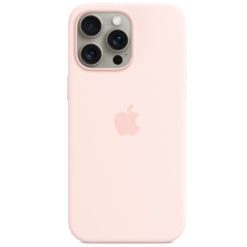 Apple iPhone 15 Pro Max Silicone Case with MagSafe Light Pink
