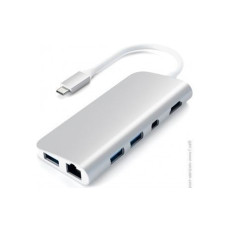 Перехідник Satechi Aluminum Type-C Multimedia Adapter Сріблястий (ST-TCMM8PAS)