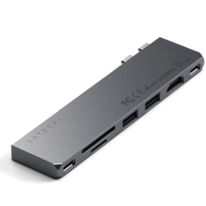Satechi Aluminum USB-C Pro Hub Slim Adapter Space Gray
