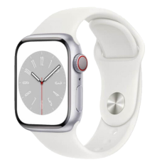 Apple Watch Series 8 GPS 41mm Silver Aluminium Case with White Sport Band