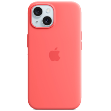 Apple iPhone 15 Silicone Case with MagSafe Guava
