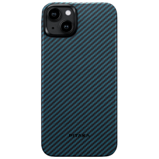 Pitaka MagEZ Case 4 Twill 1500D Black/Blue for iPhone 15