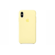 Силіконовий чохол для iPhone Xs (лимонний крем)