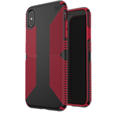 Speck Presidio Grip  iPhone Xs Max, Black/Dark Poppy Red