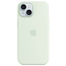 iPhone 15 Silicone Case with MagSafe - Soft Mint