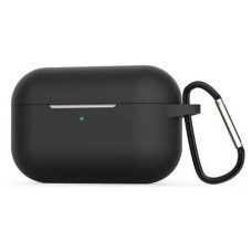 Чохол для навушників Blueo Liquid Silicone Case for Apple AirPods Pro with Carbine чорний
