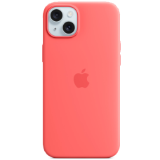 Apple iPhone 15 Plus Silicone Case with MagSafe Guava