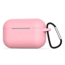 Чохол для навушників Blueo Liquid Silicone Case for Apple AirPods Pro with Carbine рожевий