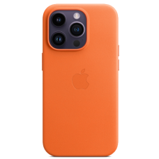 Apple iPhone 14 Pro Leather Case with MagSafe - Orange