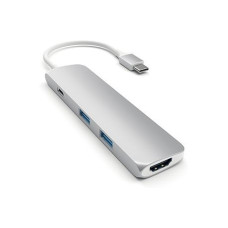Сплітер Satechi Type-C Aluminum Multi-Port Adapter 4K (сріблястий)