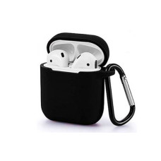 Чохол для навушників Blueo Liquid Silicon+Metal Hook Case for AirPods чорний